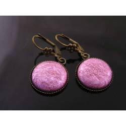 Vintage Pink Circle Earrings