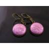 Vintage Pink Circle Earrings