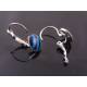 Blue and Black Sleeper Earrings