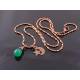 Crescent Moon Necklace with Green Onyx