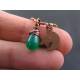 Crescent Moon Necklace with Green Onyx