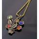 Cute Flower Pot Crystal Set Necklace