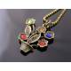 Cute Flower Pot Crystal Set Necklace