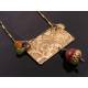Embossed Woodland Necklace with Vesuvianite, Carnelian, Agate
