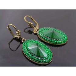 Sparkling Green Earrings