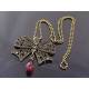 Crystal Set Filigree Bow Necklace