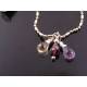 Tiny Glass Bottle with Vervain, Amethyst and Quartz Protection Necklace