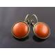 Vintage German Cabochon Sleeper Earrings