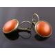 Vintage German Cabochon Sleeper Earrings