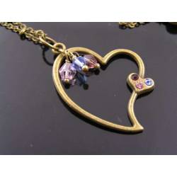 Crystal Set Heart Necklace