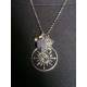 Compass Necklace with Fish Charms, Iolite and Citrine