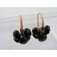 Blue Goldstone Pom Pom Earrings