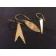 Hand Hammered Tie Earrings