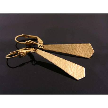 Hand Hammered Tie Earrings