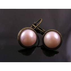 Light Peach Pearl Earings