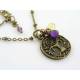 Sweet Tree of Life Necklace with Amethyst and Peridot