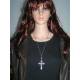 Ornate Cross and Prasiolite Nugget Necklace