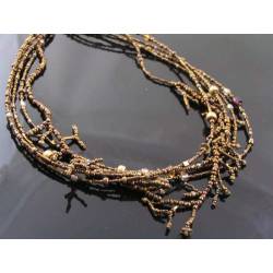 4 Strand Hand Woven Seed Bead Necklace