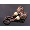 Copper Bead Earrings