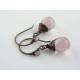 Pale Purple Czech Teardrop Earrings