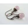 Pale Purple Czech Teardrop Earrings
