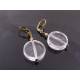 Clear Acrylic Disc Earrings - Retro