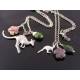 Kangaroo Necklace with Mookaite and Jasper