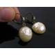 Wrinkly Champagne Pearl Earrings
