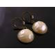 Wrinkly Champagne Pearl Earrings