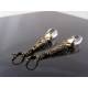 Long Filigree Crystal Point Earrings