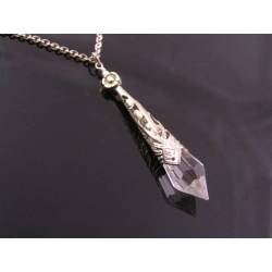 Filigree Crystal Point Necklace