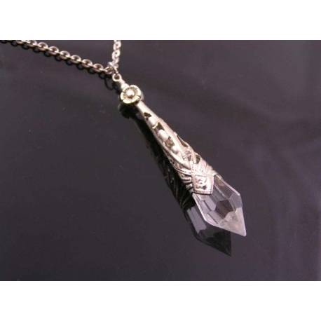 Filigree Crystal Point Necklace