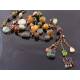 Long Gemstone and Art Glass Necklace