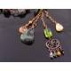 Long Gemstone and Art Glass Necklace