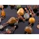 Long Gemstone and Art Glass Necklace