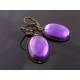 Large Purple Drop Earrings
