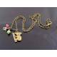 Australian Necklace with Koala Charm, Mookaite and Chrysoprase