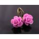 Lavender Rose Earrings