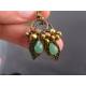 Golden Freshwater Pearl and Green Aventurine Earrings