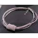 Four Strand Necklace, Hematite and Rose Quartz