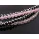 Four Strand Necklace, Hematite and Rose Quartz