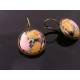 Baroque Cabochon Sleeper Earrings