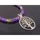 Tree of Life Necklace with Amethyst and Peridot, Sterling Silver