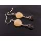 Aragonite Heart and Smokey Quartz Earrings