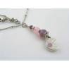 Crescent Moon Necklace with Crystals
