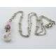 Crescent Moon Necklace with Crystals