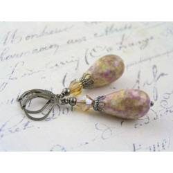 Old Fashioned Lavender Drop Earrings