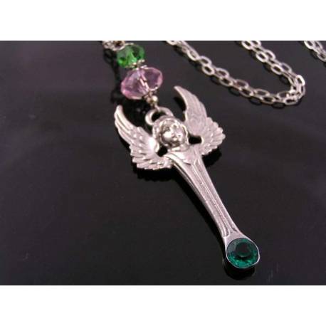 Crystal Set Angel Necklace