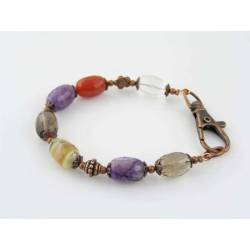 Quartz, Carnelian, Amethyst and Opal Bracelet