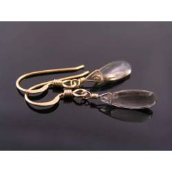 Smokey Quartz Gold Filled Earrings